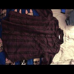 Purple and black flannel